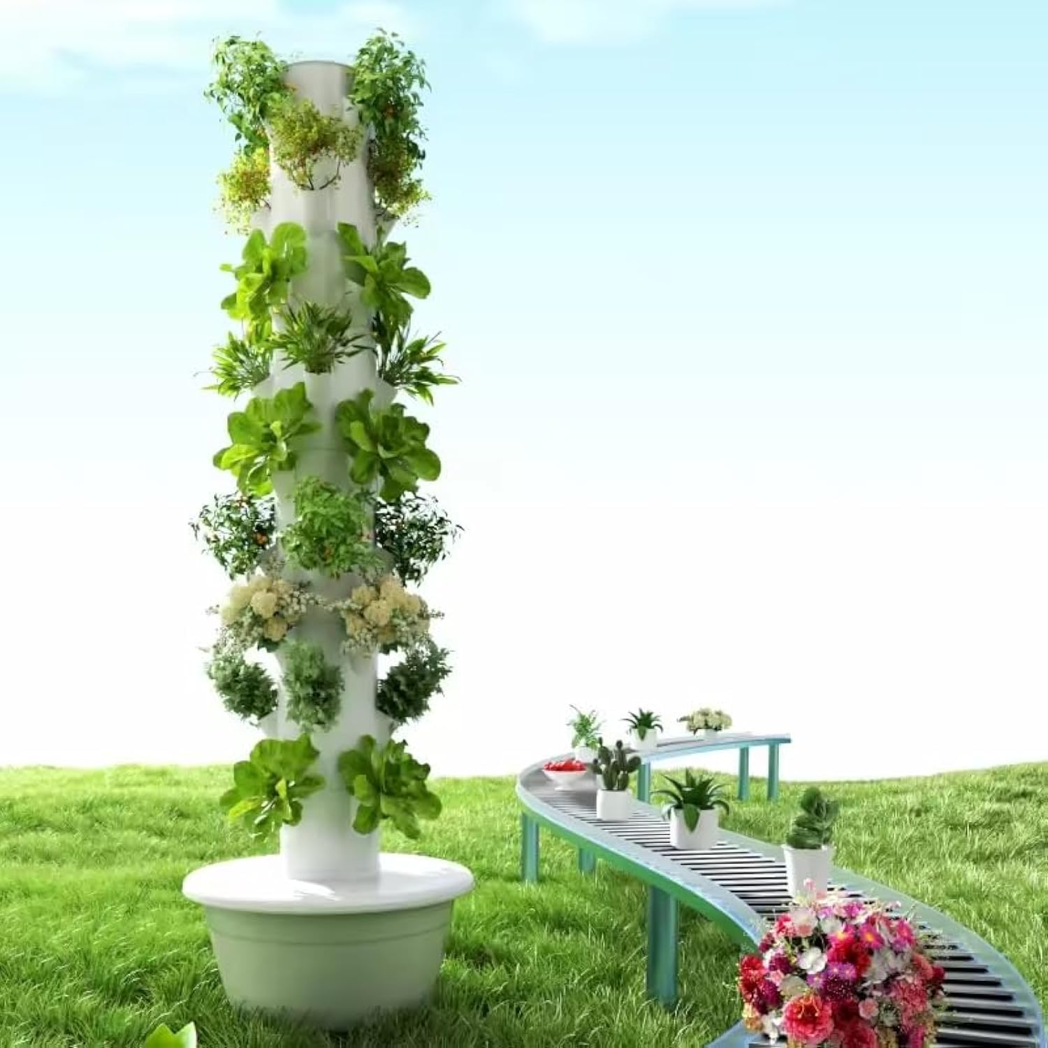 Vegetable Transplanter - Вертикальная гидропонная аэропонная башня для выращивания
